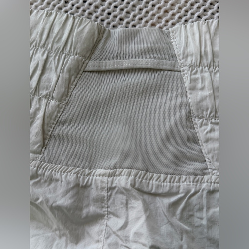 Free People Movement Way Home Shorts White Smocked Waist Lined Size Small” - Picture 4 of 7